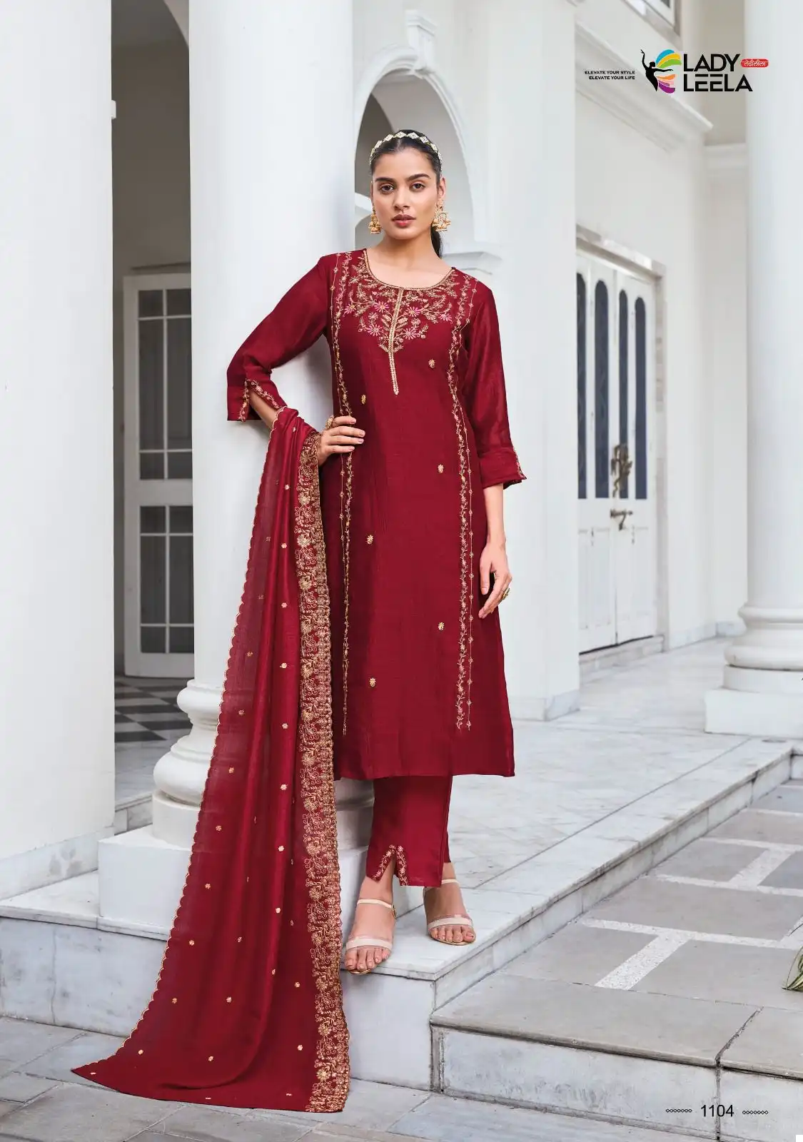 Lady Leela Noor Venice Silk Wholesale Readymade Suits Catalog — Wholesale Salwar Suits, Lady Leela wholesale from Surat - Gallery Image 4