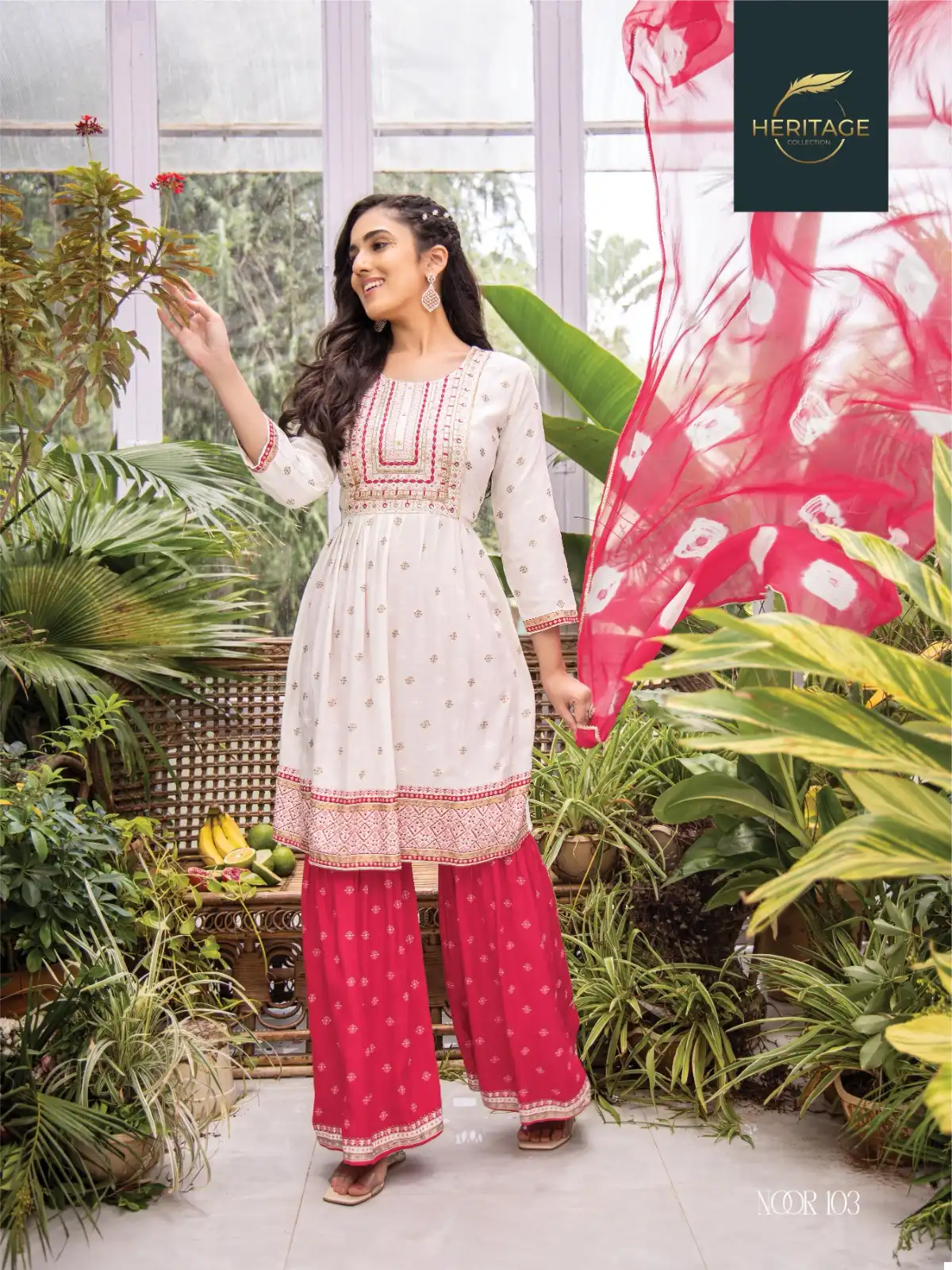 Heritage Noor Rayon Slub Wholesale Readymade Salwar Suit Catalog — Wholesale Salwar Suits, MPA wholesale from Surat - Gallery Image 4