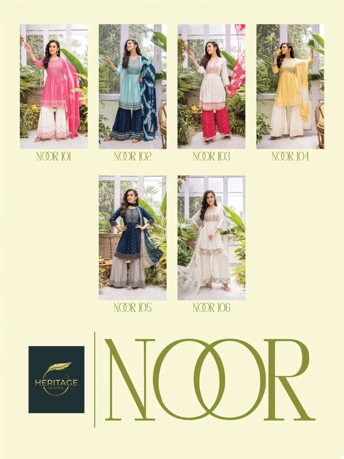 Heritage Noor Rayon Slub Wholesale Readymade Salwar Suit Catalog — Wholesale Salwar Suits, MPA wholesale from Surat — view 7