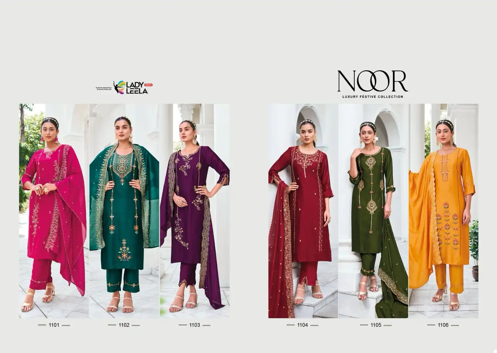Lady Leela Noor Venice Silk Wholesale Readymade Suits Catalog — Wholesale Salwar Suits, Lady Leela wholesale from Surat — view 7
