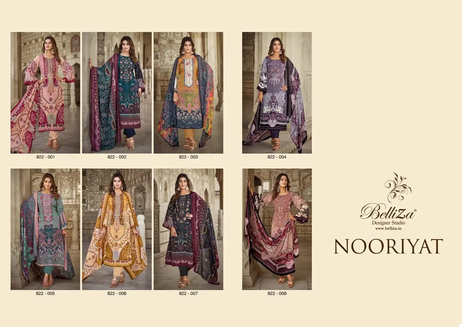 Belliza Nooriyat Crepe Wholesale Salwar Suit Catalog — Wholesale Salwar Suits, Belliza Designer wholesale from Surat — Photo 9
