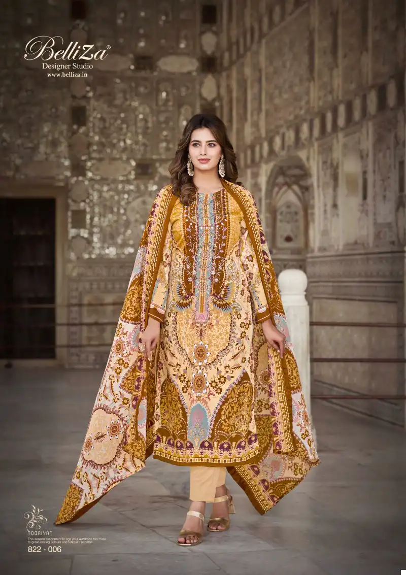 Belliza Nooriyat Crepe Wholesale Salwar Suit Catalog — Wholesale Salwar Suits, Belliza Designer wholesale from Surat — Photo 8