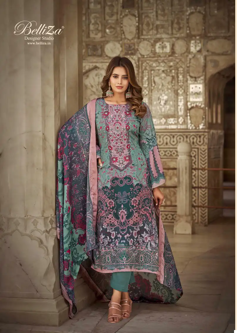 Belliza Nooriyat Crepe Wholesale Salwar Suit Catalog — Wholesale Salwar Suits, Belliza Designer wholesale from Surat — Photo 2