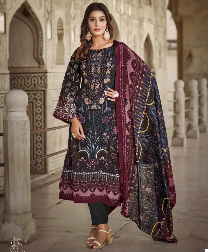 Belliza Nooriyat Crepe Wholesale Salwar Suit Catalog — Wholesale Salwar Suits, Belliza Designer wholesale from Surat — view 1
