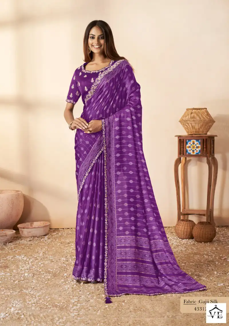 Mahotsav Swasti Gajji Silk Wholesale Designer Saree Catalog — Wholesale Sarees, MPA wholesale from Surat - Gallery Image 4