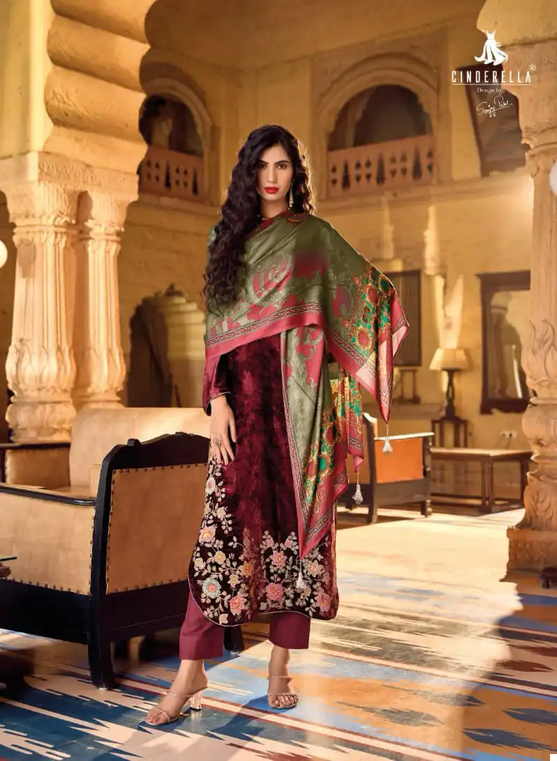 Ibiza Numaisa Pure Persian Viscose Velvet Wholesale Designer Winter Wear Salwar Suit Catalog — Wholesale Salwar Suits, MPA wholesale from Surat - Gallery Image 2