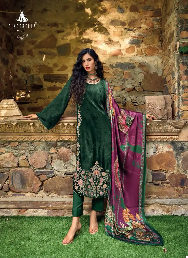 Ibiza Numaisa Pure Persian Viscose Velvet Wholesale Designer Winter Wear Salwar Suit Catalog — Wholesale Salwar Suits, MPA wholesale from Surat - Gallery Image 3