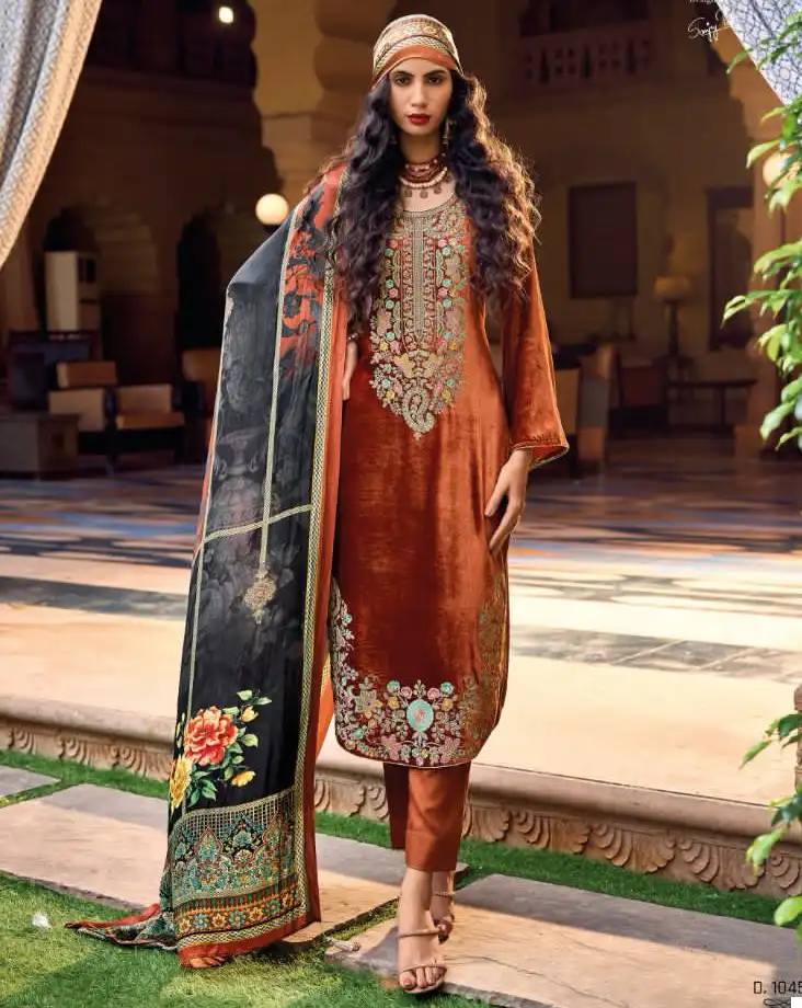 Ibiza Numaisa Pure Persian Viscose Velvet Wholesale Designer Winter Wear Salwar Suit Catalog — Wholesale Salwar Suits, MPA wholesale from Surat — view 1