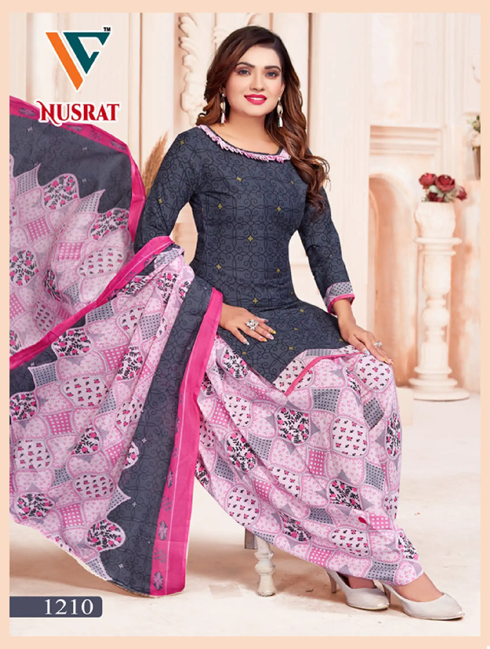 Vandana Nusrat Vol 12 Cotton Wholesale Salwar Suit Catalog — Wholesale Salwar Suits, MPA wholesale from Surat - Gallery Image 10