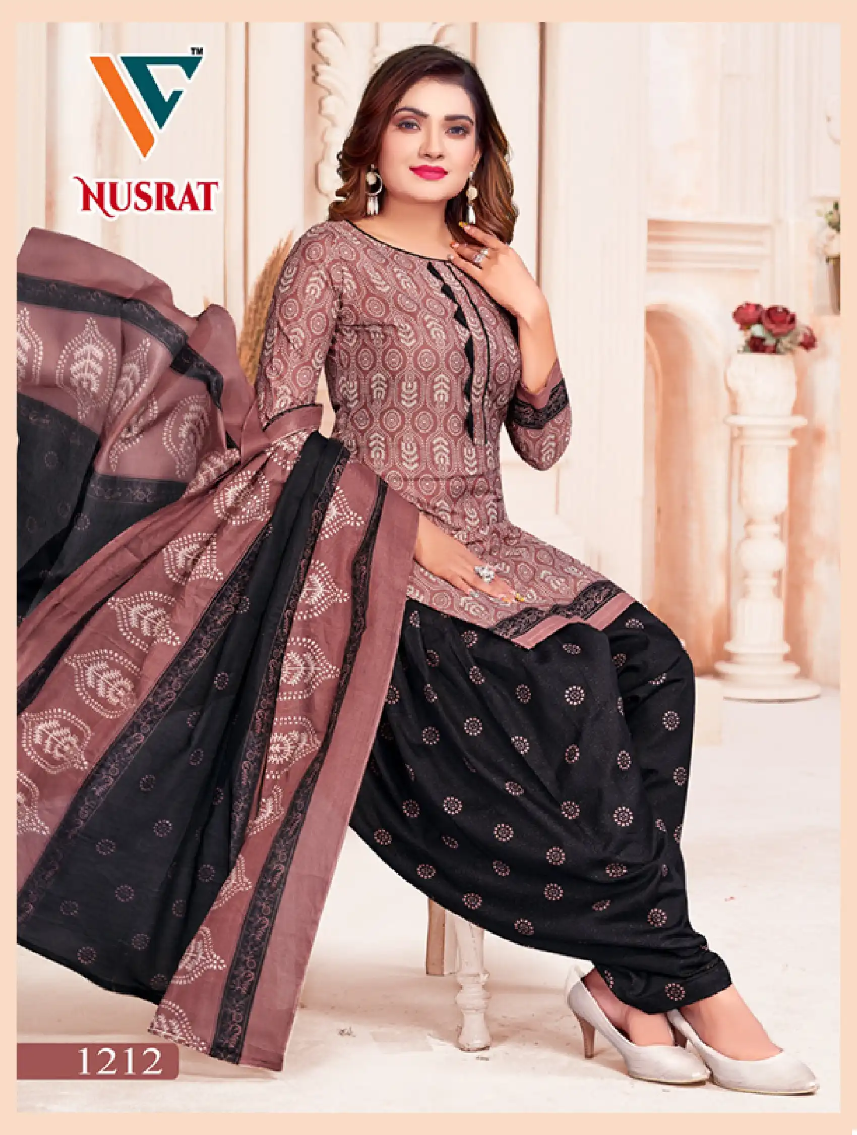 Vandana Nusrat Vol 12 Cotton Wholesale Salwar Suit Catalog — Wholesale Salwar Suits, MPA wholesale from Surat - Gallery Image 12