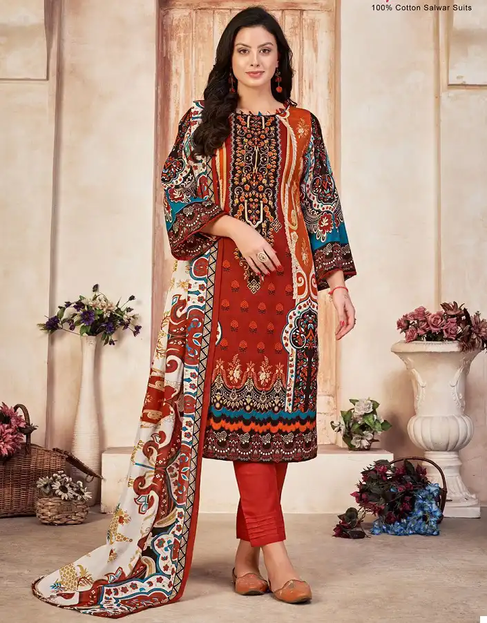 Nafisa Mahera Soft Cotton Wholesale Karachi Suit Catalog - 6 Pcs Set — Wholesale Salwar Suits, MPA wholesale from Surat — view 1