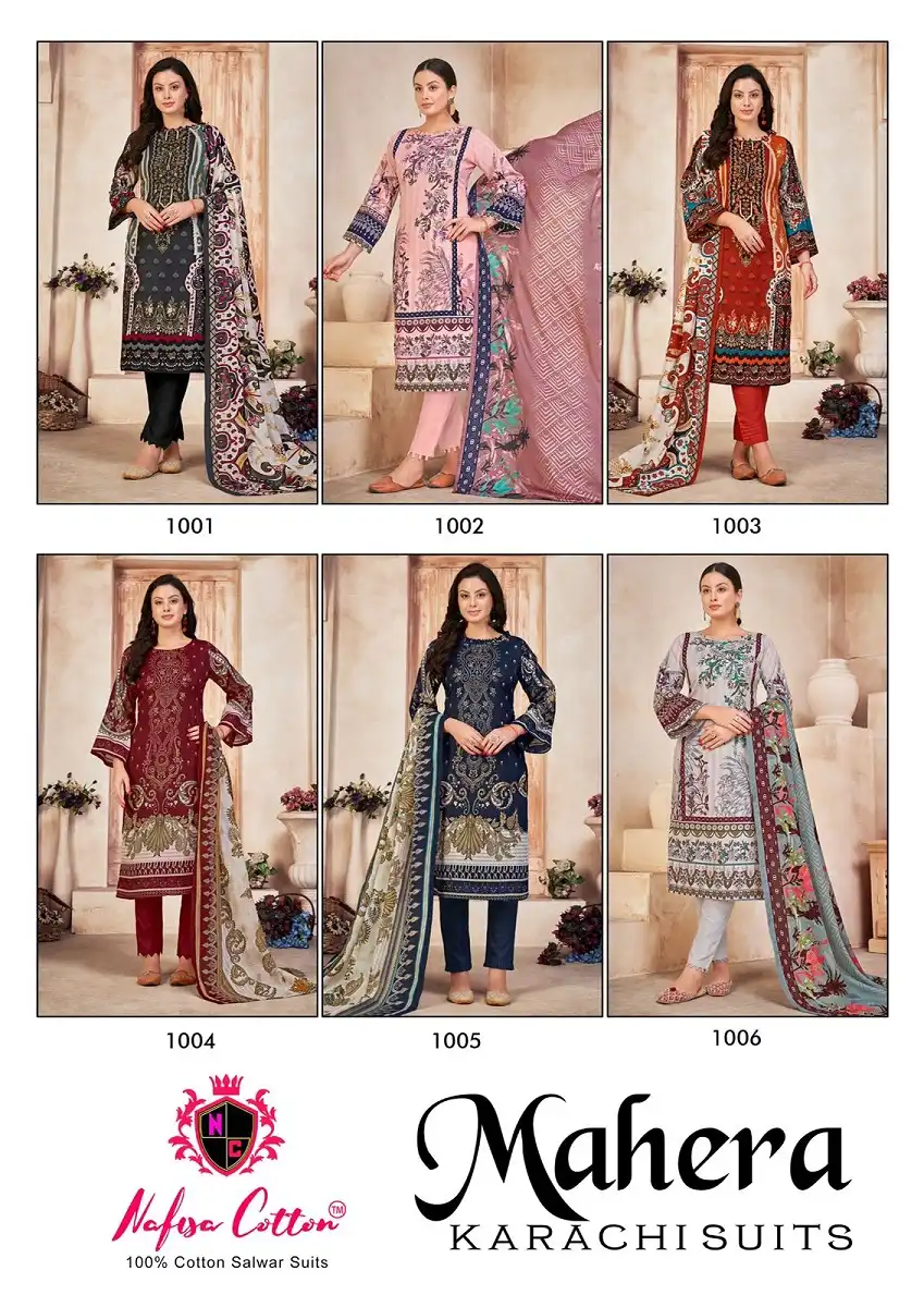 Nafisa Mahera Soft Cotton Wholesale Karachi Suit Catalog - 6 Pcs Set — Wholesale Salwar Suits, MPA wholesale from Surat — view 8