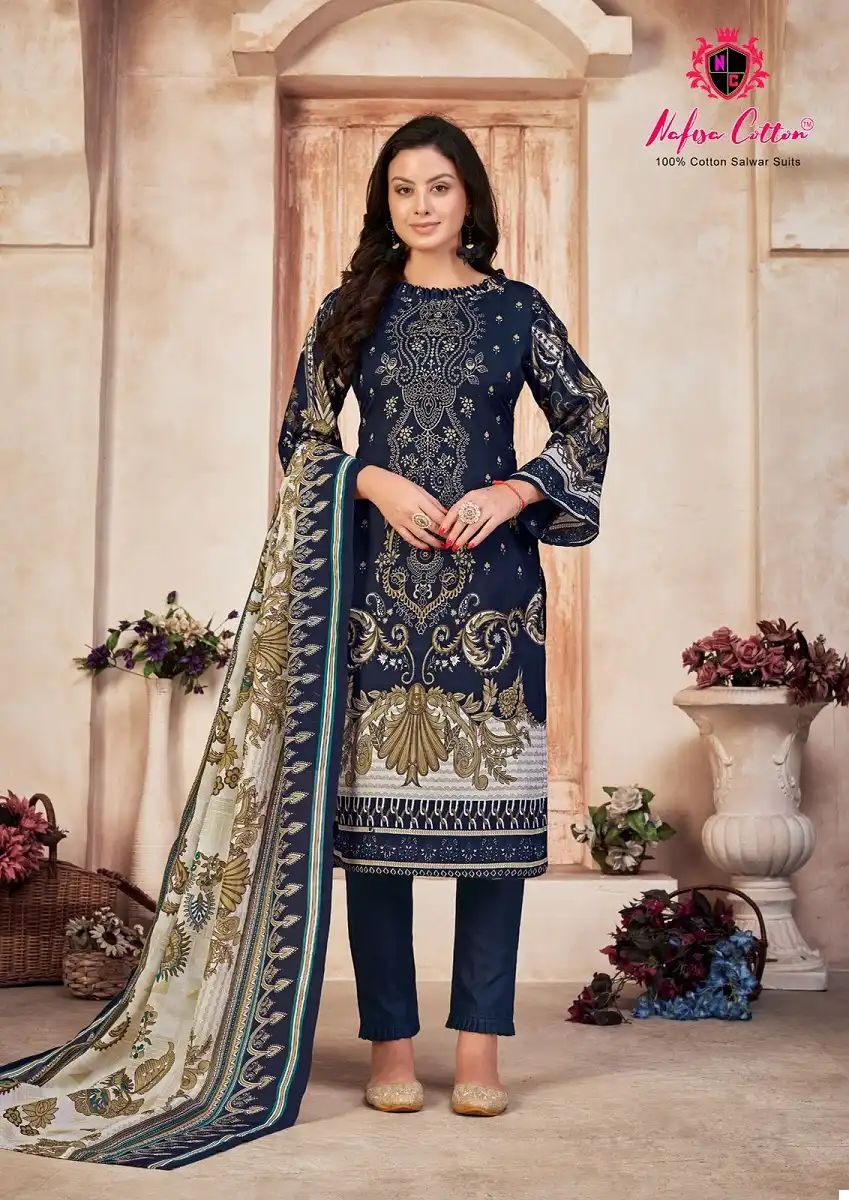 Nafisa Mahera Soft Cotton Wholesale Karachi Suit Catalog - 6 Pcs Set — Wholesale Salwar Suits, MPA wholesale from Surat - Gallery Image 2