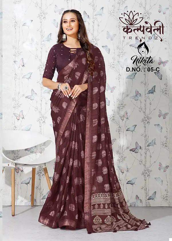 Vardan Ethnic Nikita 5 Fancy Wholesale Sarees Catalog — Wholesale Sarees, MPA wholesale from Surat - Gallery Image 5
