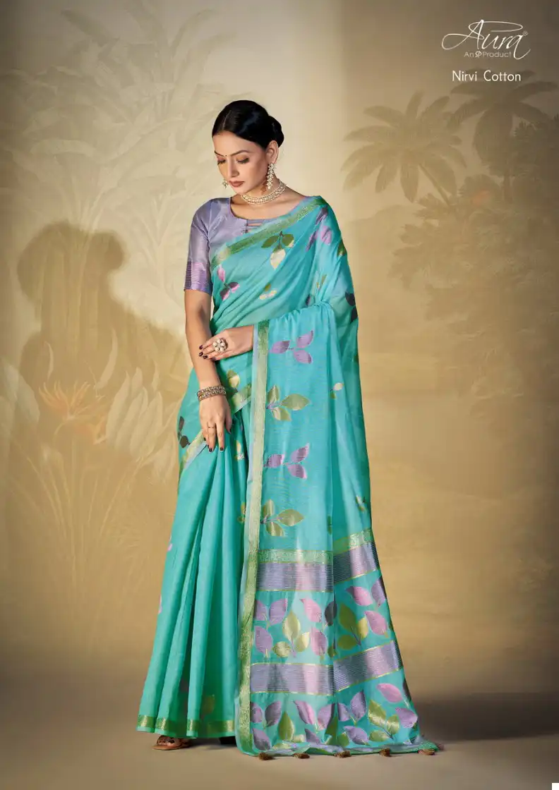 Aura Nirvi Cotton Soft Cotton Wholesale Sarees Catalog — Wholesale Sarees, MPA wholesale from Surat - Gallery Image 5