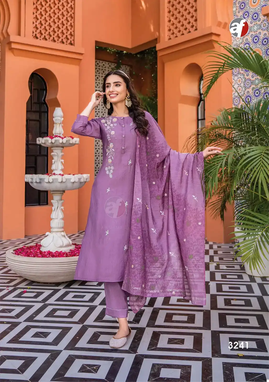Anju Fabrics Once More Vol 3 Nylon By Viscose Wholesale Readymade Suits Catalog — Wholesale Salwar Suits, MPA wholesale from Surat - Gallery Image 3