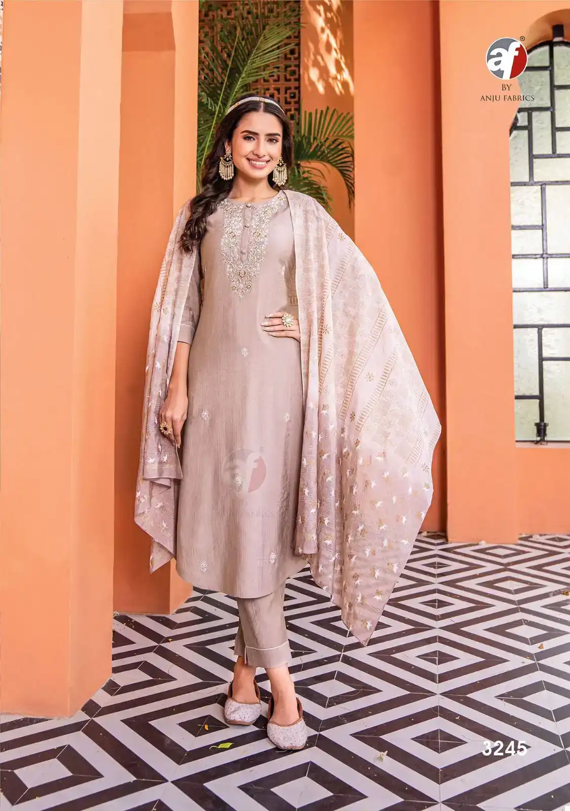 Anju Fabrics Once More Vol 3 Nylon By Viscose Wholesale Readymade Suits Catalog — Wholesale Salwar Suits, MPA wholesale from Surat - Gallery Image 4