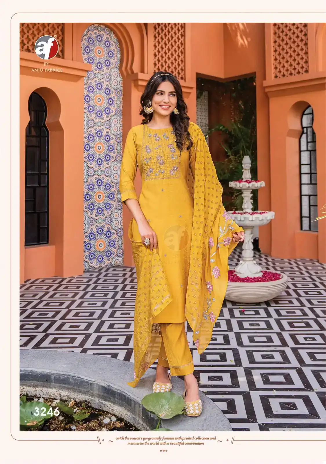Anju Fabrics Once More Vol 3 Nylon By Viscose Wholesale Readymade Suits Catalog — Wholesale Salwar Suits, MPA wholesale from Surat - Gallery Image 6