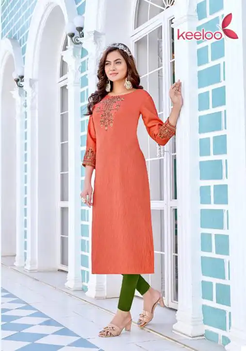 Keeloo Pagalee Vol 2 Fancy Viscose Silk Wholesale Designer Kurtis Catalog — Wholesale Kurtis, MPA wholesale from Surat - Gallery Image 4