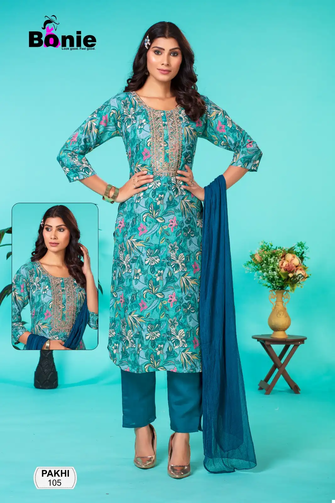 Bonie Pakhi Heavy Rayon Wholesale Readymade Suits Catalog — Wholesale Salwar Suits, bonie wholesale from Surat - Gallery Image 3