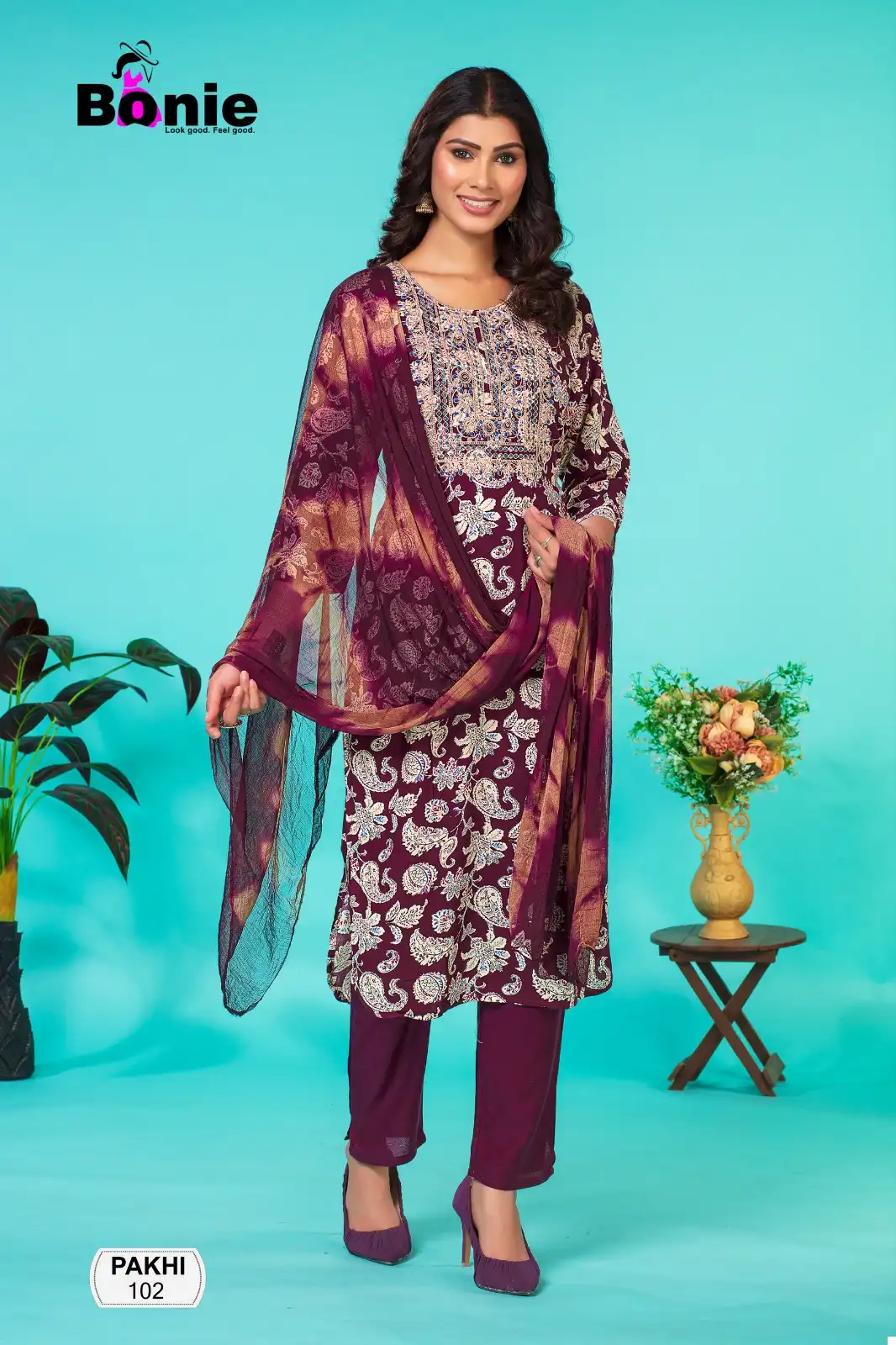 Bonie Pakhi Heavy Rayon Wholesale Readymade Suits Catalog — Wholesale Salwar Suits, bonie wholesale from Surat - Gallery Image 5