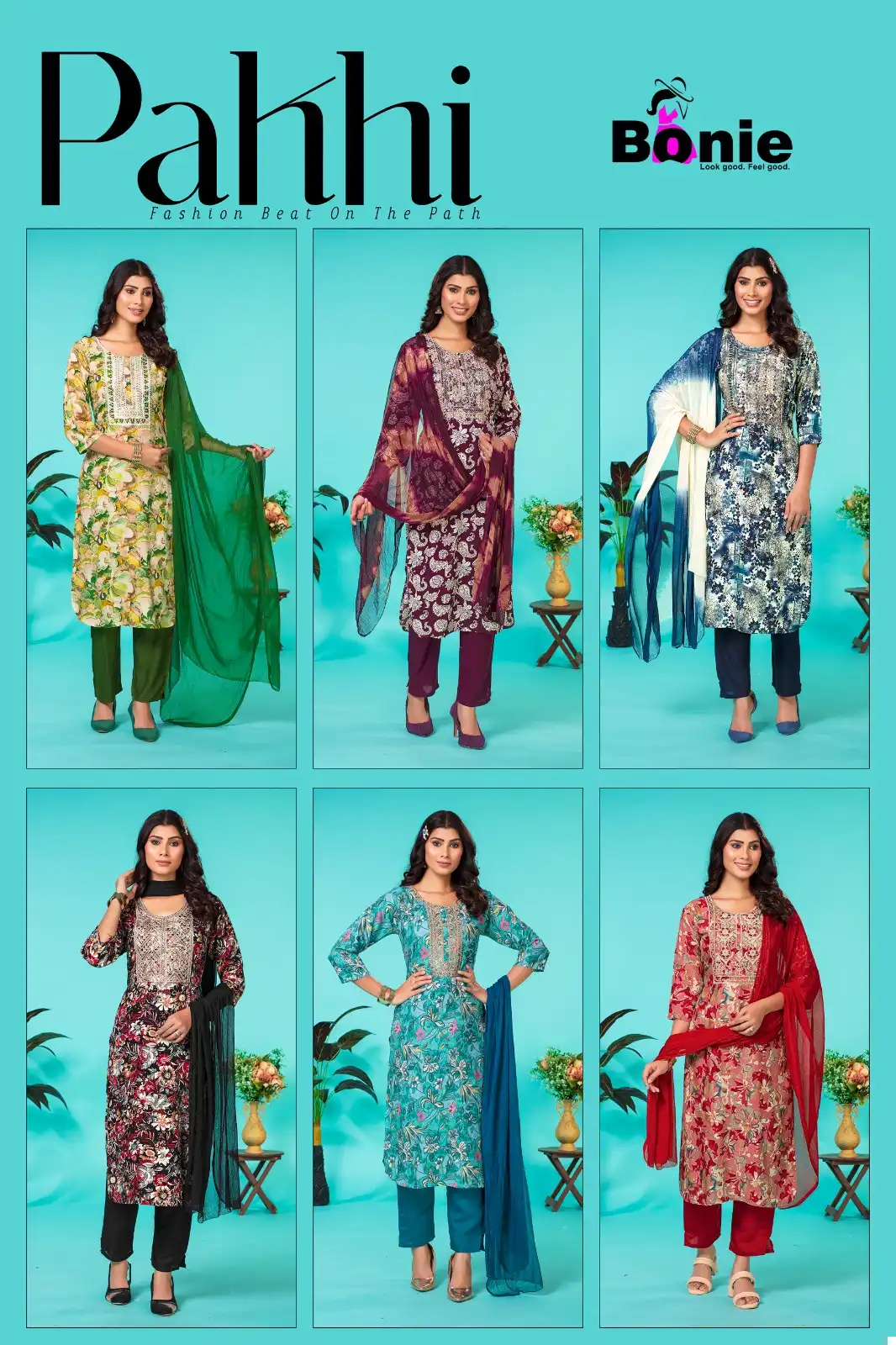 Bonie Pakhi Heavy Rayon Wholesale Readymade Suits Catalog — Wholesale Salwar Suits, bonie wholesale from Surat — view 7