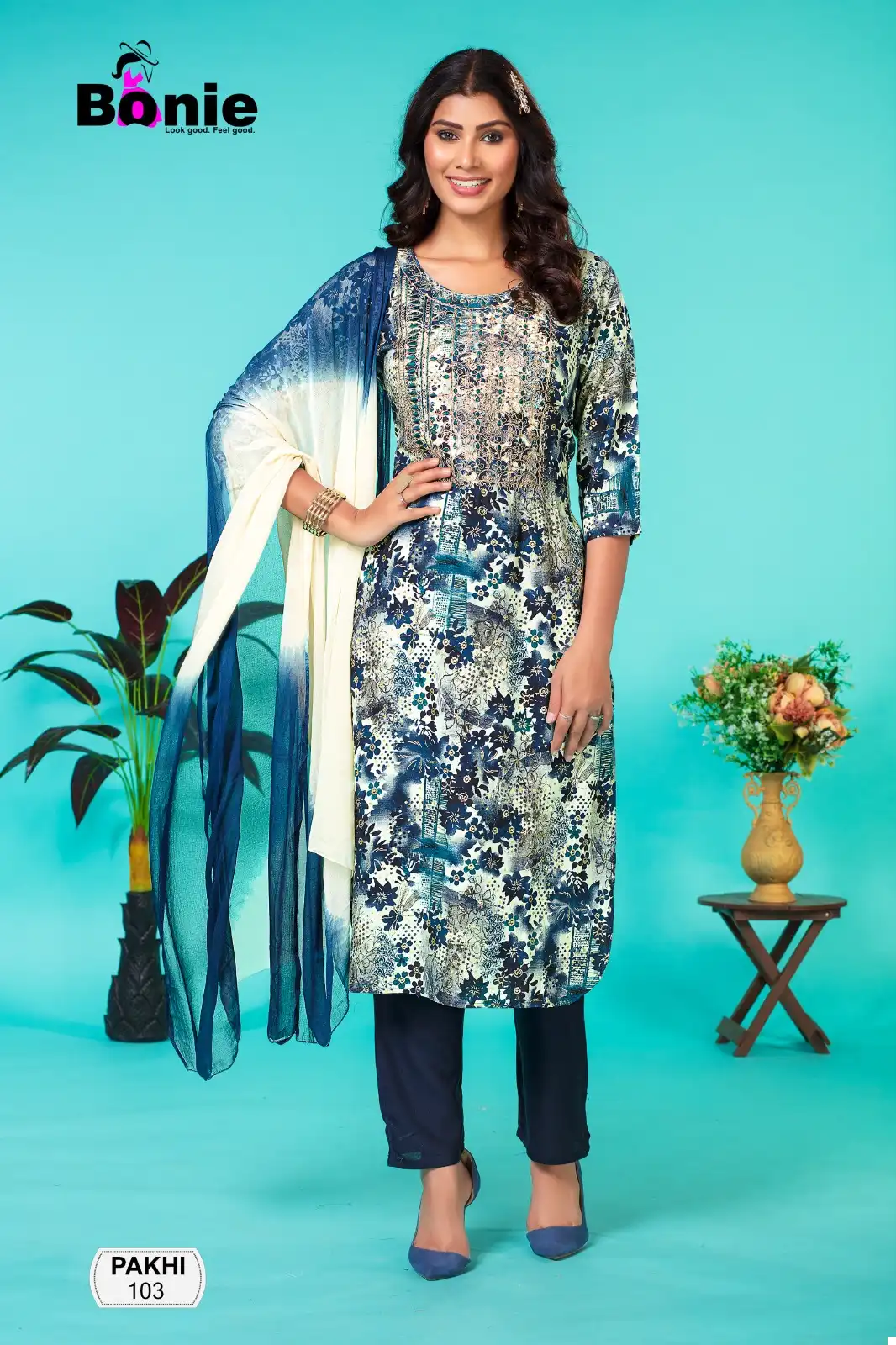 Bonie Pakhi Heavy Rayon Wholesale Readymade Suits Catalog — Wholesale Salwar Suits, bonie wholesale from Surat - Gallery Image 2