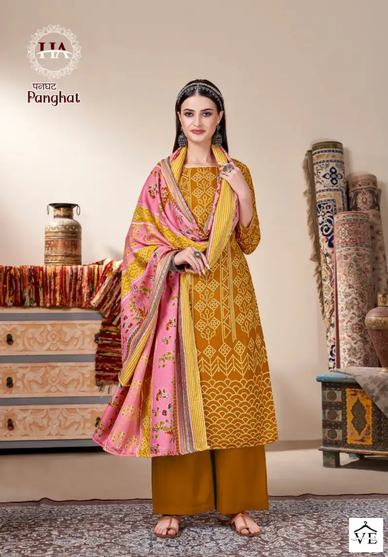 Harshit Fashion Panghat Pashmina Wholesale Winter Wear Salwar Suit Catalog — Wholesale Salwar Suits, MPA wholesale from Surat - Gallery Image 8