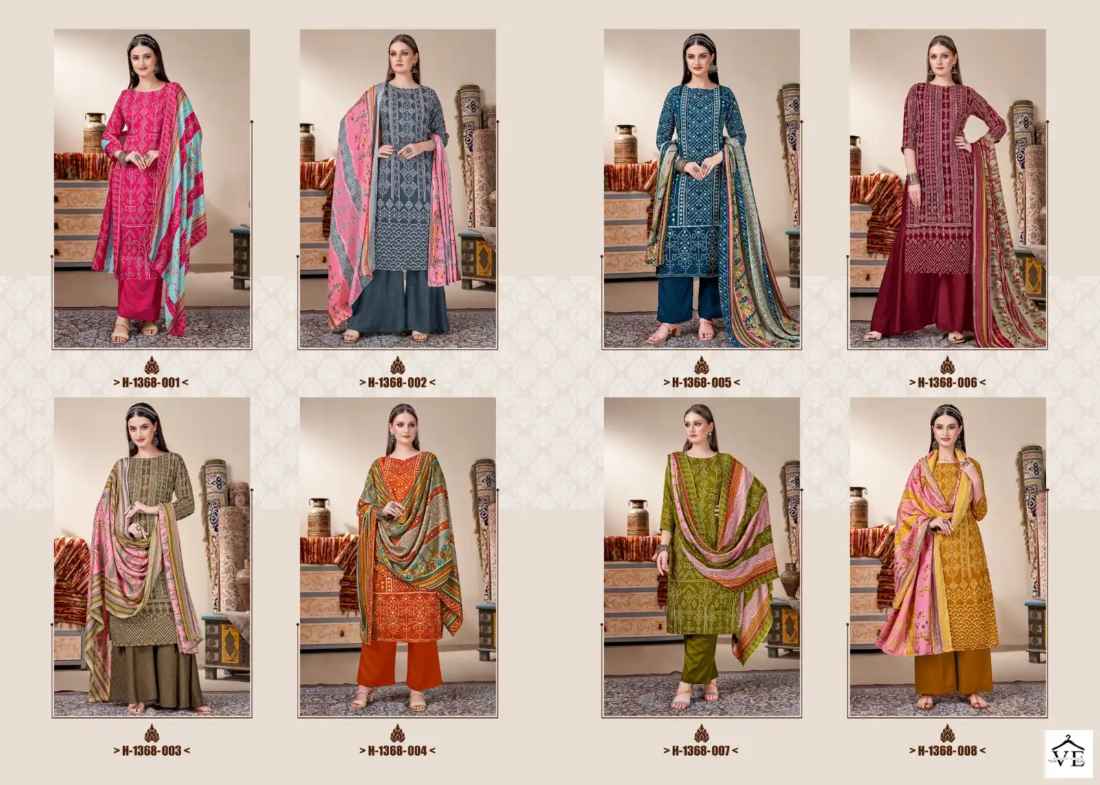 Harshit Fashion Panghat Pashmina Wholesale Winter Wear Salwar Suit Catalog — Wholesale Salwar Suits, MPA wholesale from Surat — view 9