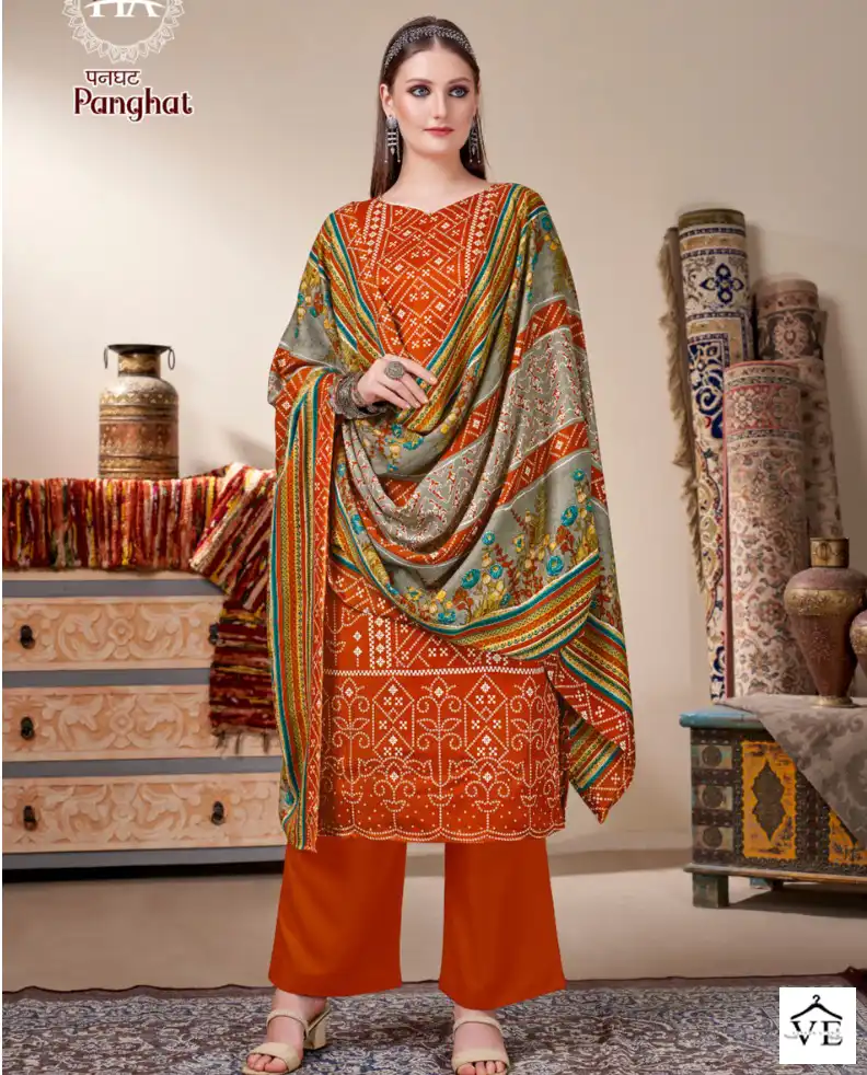 Harshit Fashion Panghat Pashmina Wholesale Winter Wear Salwar Suit Catalog — Wholesale Salwar Suits, MPA wholesale from Surat — view 1