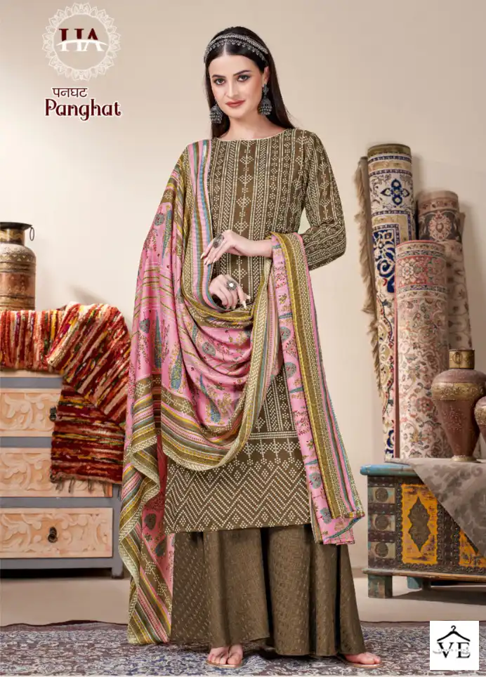 Harshit Fashion Panghat Pashmina Wholesale Winter Wear Salwar Suit Catalog — Wholesale Salwar Suits, MPA wholesale from Surat - Gallery Image 4