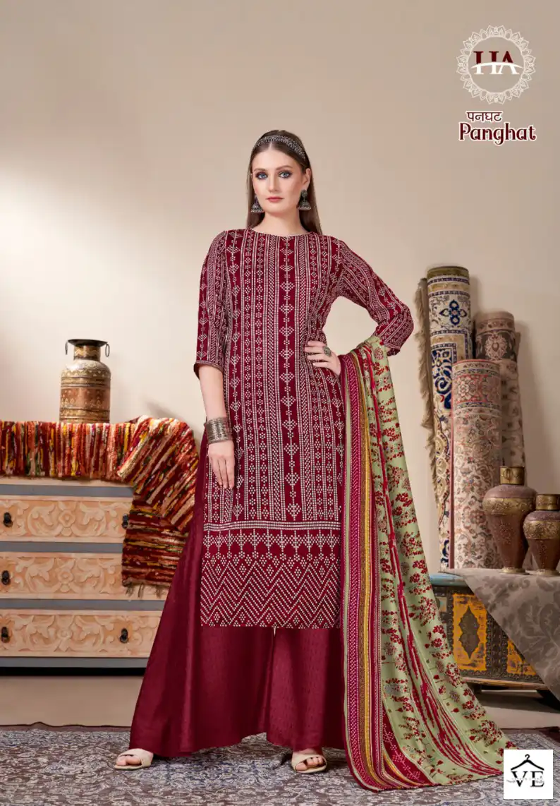 Harshit Fashion Panghat Pashmina Wholesale Winter Wear Salwar Suit Catalog — Wholesale Salwar Suits, MPA wholesale from Surat - Gallery Image 7