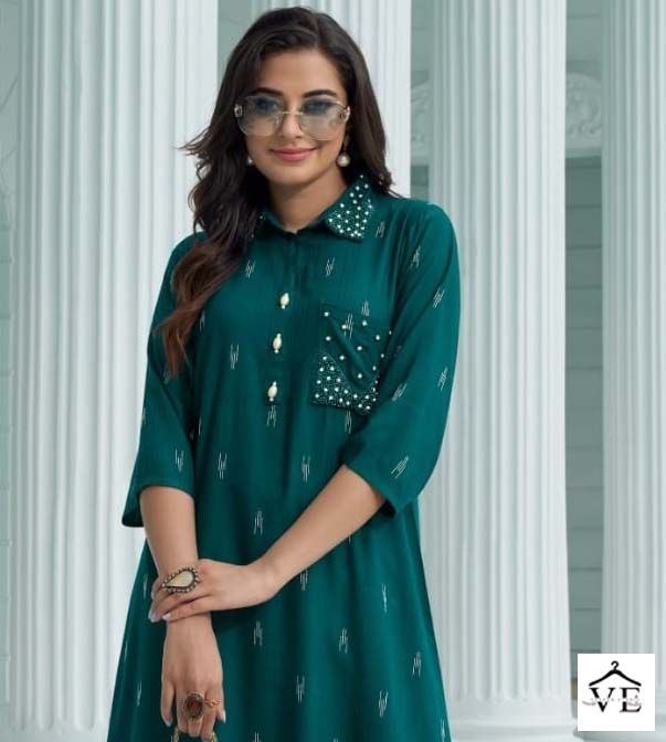 Wanna Pick & Choose Rayon Wholesale Designer Tunic With Pant Cord Sets Catalog — Wholesale Kurtis, MPA wholesale from Surat — view 1