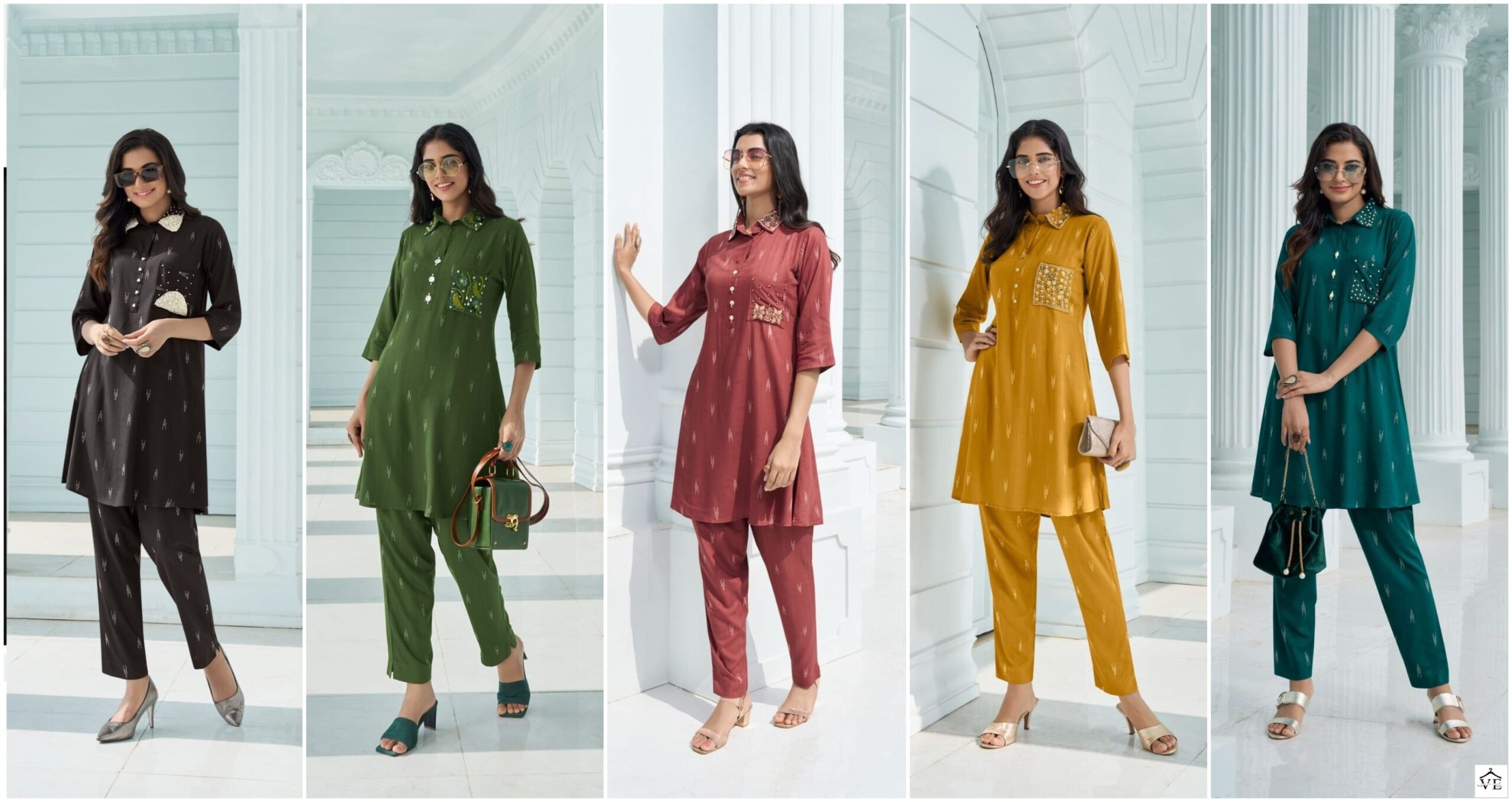 Wanna Pick &amp; Choose Rayon Wholesale Designer Tunic With Pant Cord Sets Catalog — Wholesale Kurtis, MPA wholesale from Surat — view 6