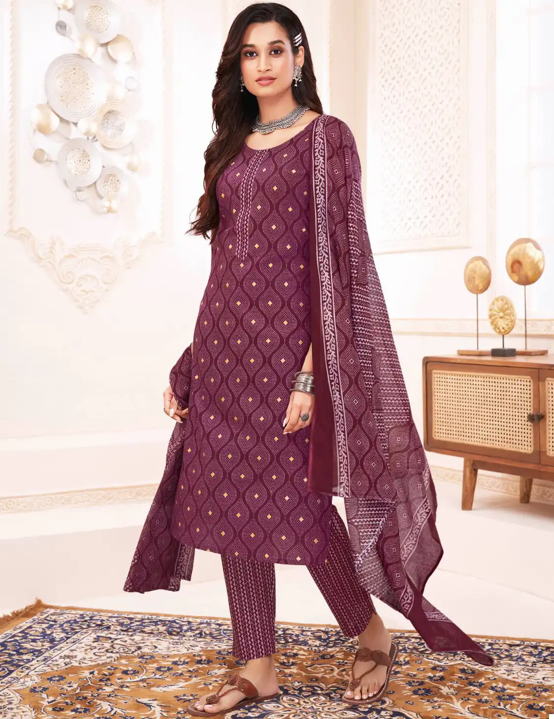 Suryajyoti Poshak Vol 2 Cotton Wholesale Readymade Salwar Suit Catalog — Wholesale Salwar Suits, MPA wholesale from Surat — view 1