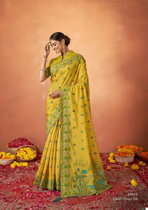 Mahotsav Pradha Silk Wholesale Designer Saree Catalog — Wholesale Sarees, MPA wholesale from Surat - Gallery Image 5