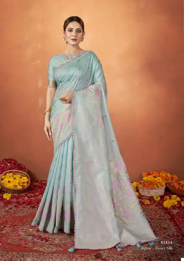 Mahotsav Pradha Silk Wholesale Designer Saree Catalog — Wholesale Sarees, MPA wholesale from Surat - Gallery Image 7