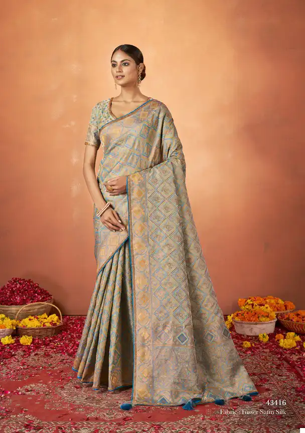 Mahotsav Pradha Silk Wholesale Designer Saree Catalog — Wholesale Sarees, MPA wholesale from Surat - Gallery Image 8