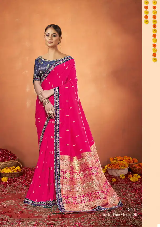 Mahotsav Pradha Silk Wholesale Designer Saree Catalog — Wholesale Sarees, MPA wholesale from Surat - Gallery Image 9