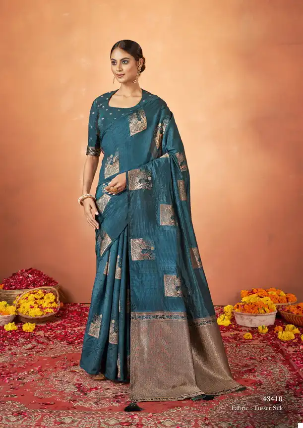 Mahotsav Pradha Silk Wholesale Designer Saree Catalog — Wholesale Sarees, MPA wholesale from Surat - Gallery Image 12