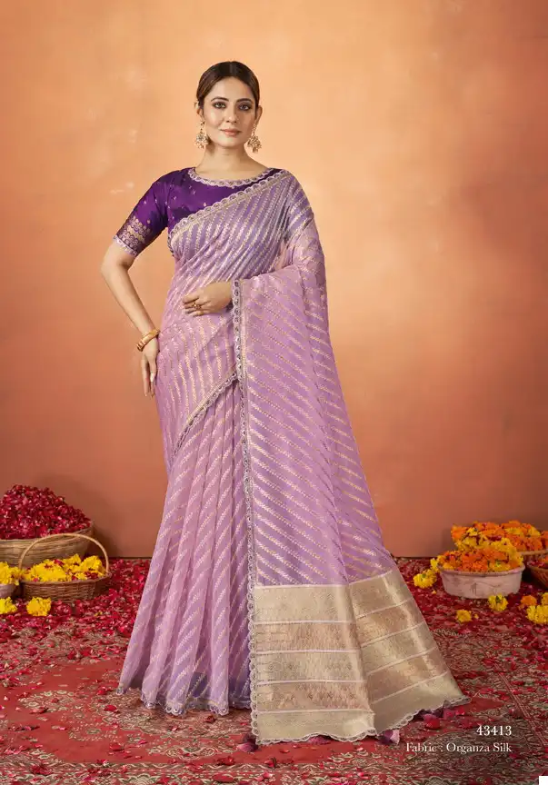 Mahotsav Pradha Silk Wholesale Designer Saree Catalog — Wholesale Sarees, MPA wholesale from Surat - Gallery Image 4