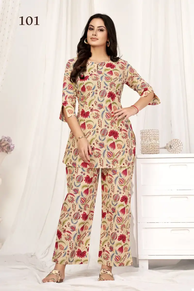 Pranjul Preesha Vol 1 Cotton Wholesale Kurti With Pant Cord Sets Catalog — Wholesale Kurtis, MPA wholesale from Surat - Gallery Image 2