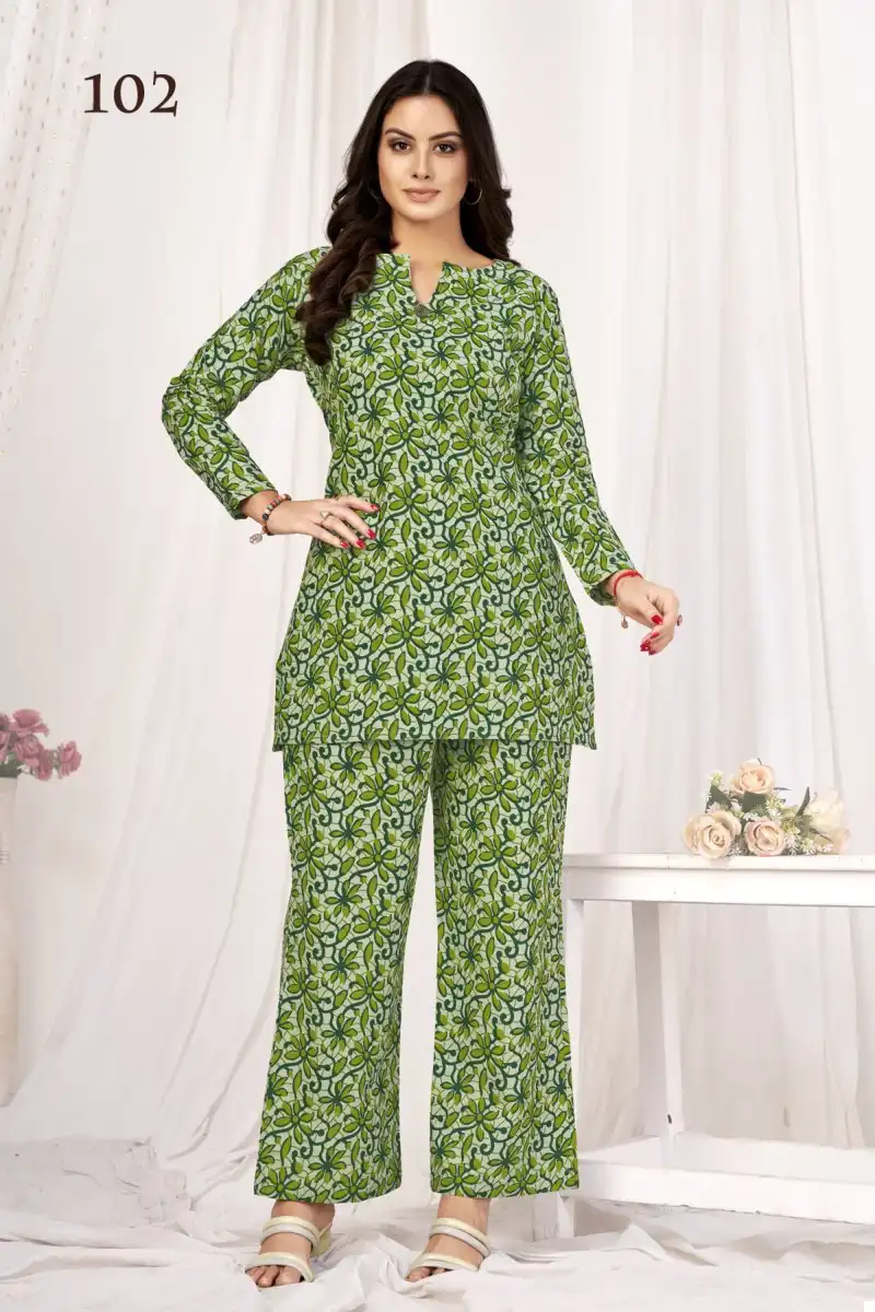 Pranjul Preesha Vol 1 Cotton Wholesale Kurti With Pant Cord Sets Catalog — Wholesale Kurtis, MPA wholesale from Surat - Gallery Image 3