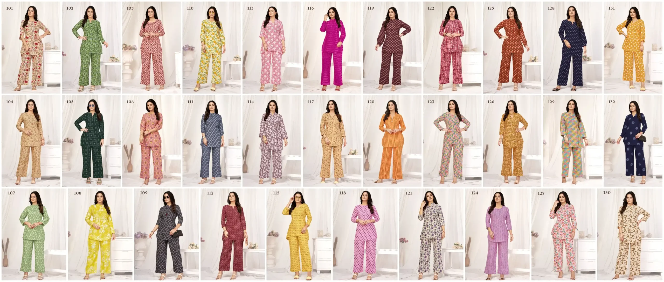 Pranjul Preesha Vol 1 Cotton Wholesale Kurti With Pant Cord Sets  Catalog — Wholesale Kurtis, MPA wholesale from Surat — view 33