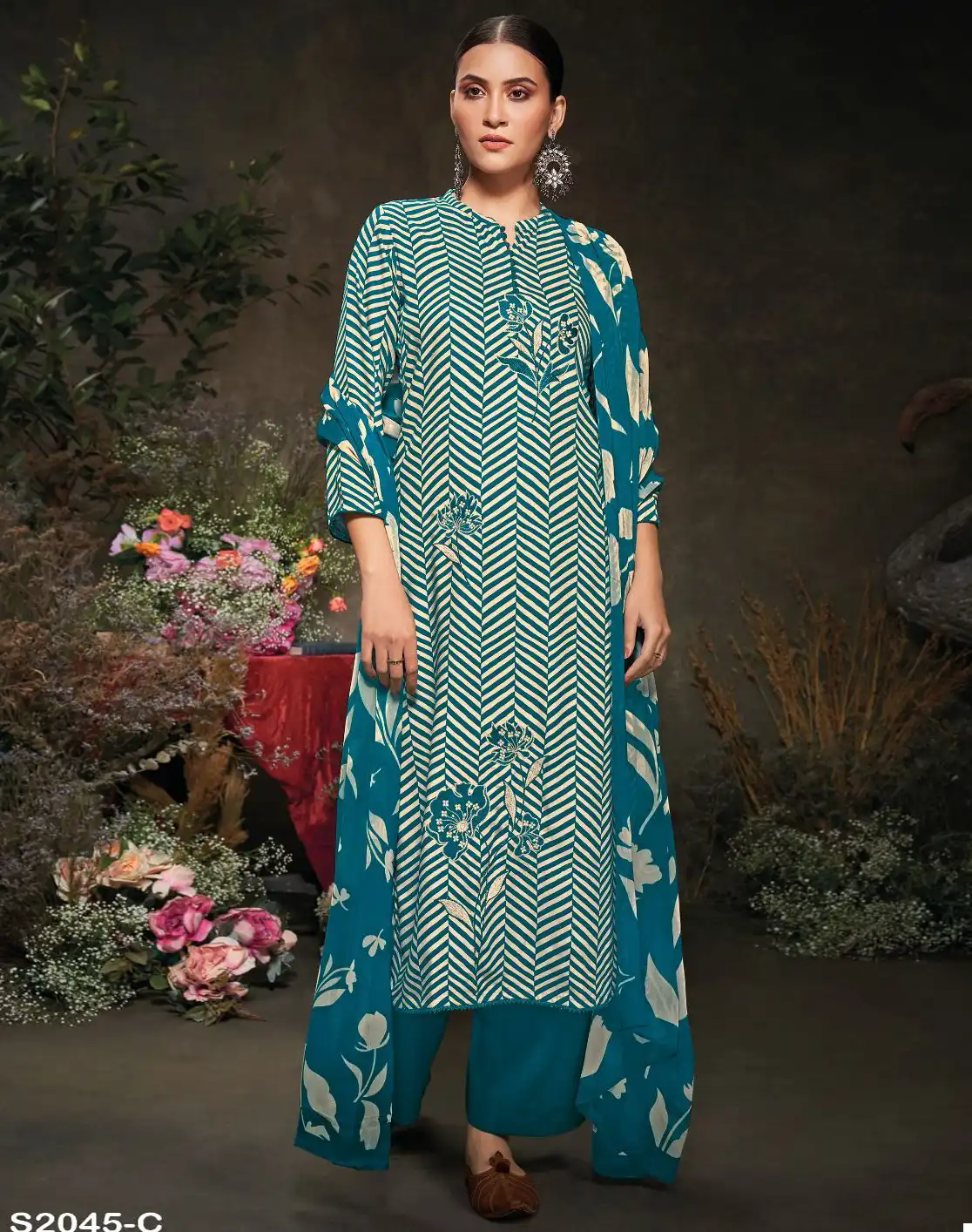 Ganga Punarvasu 2045 Premium Pure Pashmina Wholesale Designer Winter Wear Salwar Suit Catalog — Wholesale Salwar Suits, Ganga wholesale from Surat — view 1