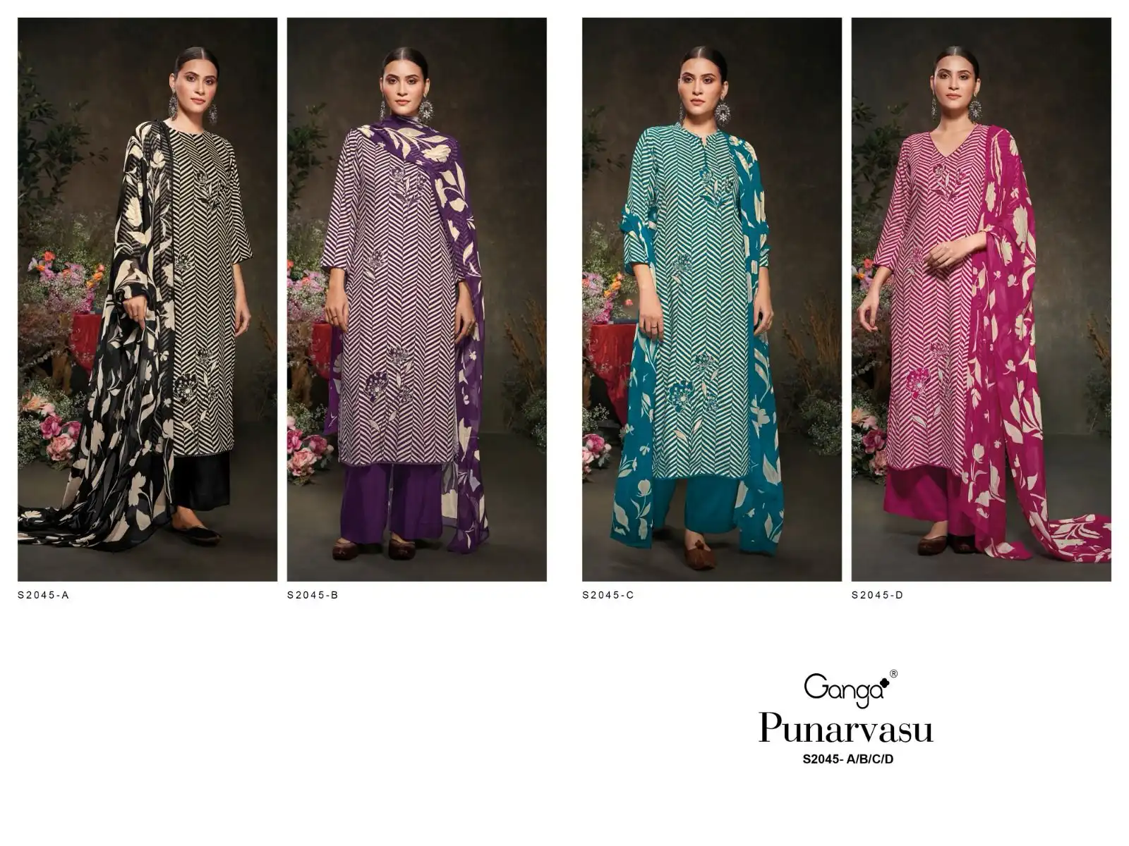 Ganga Punarvasu 2045 Premium Pure Pashmina Wholesale Designer Winter Wear Salwar Suit Catalog — Wholesale Salwar Suits, Ganga wholesale from Surat — view 5