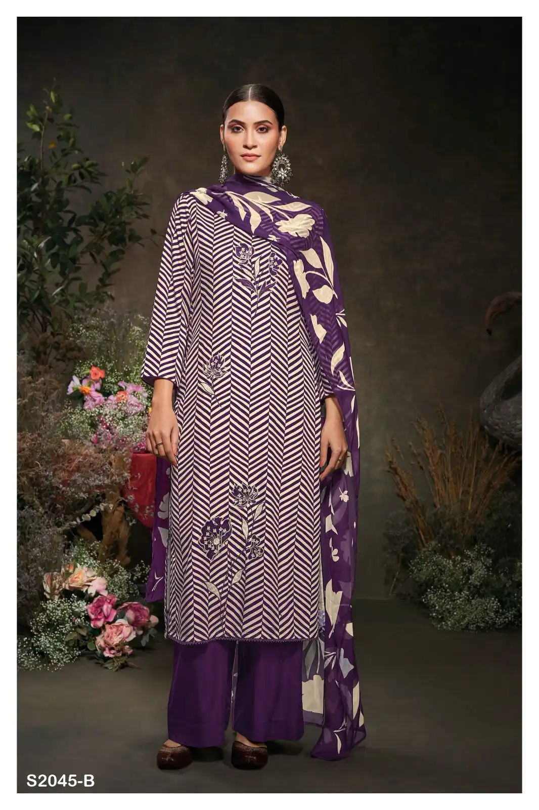 Ganga Punarvasu 2045 Premium Pure Pashmina Wholesale Designer Winter Wear Salwar Suit Catalog — Wholesale Salwar Suits, Ganga wholesale from Surat - Gallery Image 4