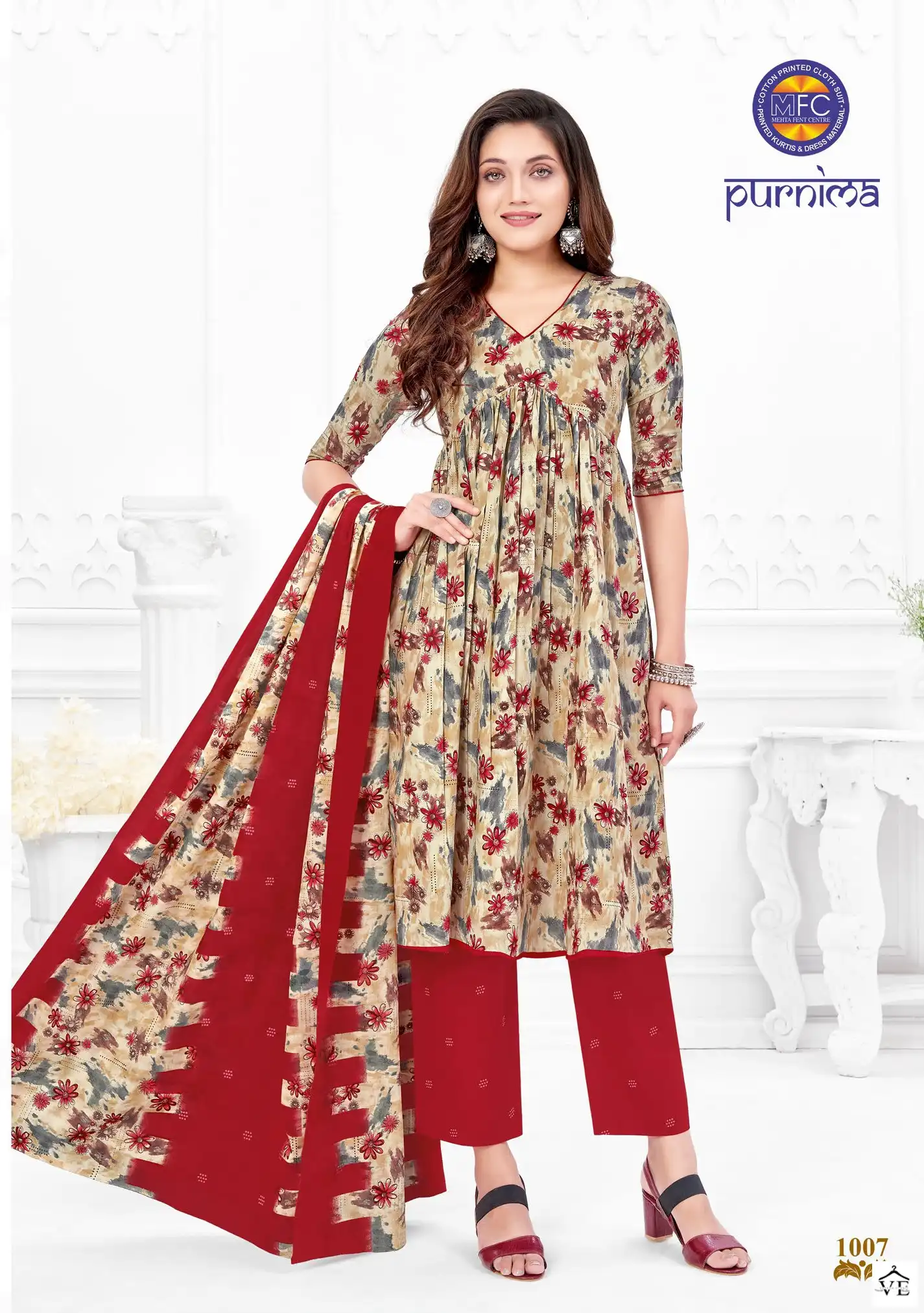 Mfc Purnima Vol 1 Cotton Wholesale Salwar Suit Catalog — Wholesale Salwar Suits, MPA wholesale from Surat - Gallery Image 7