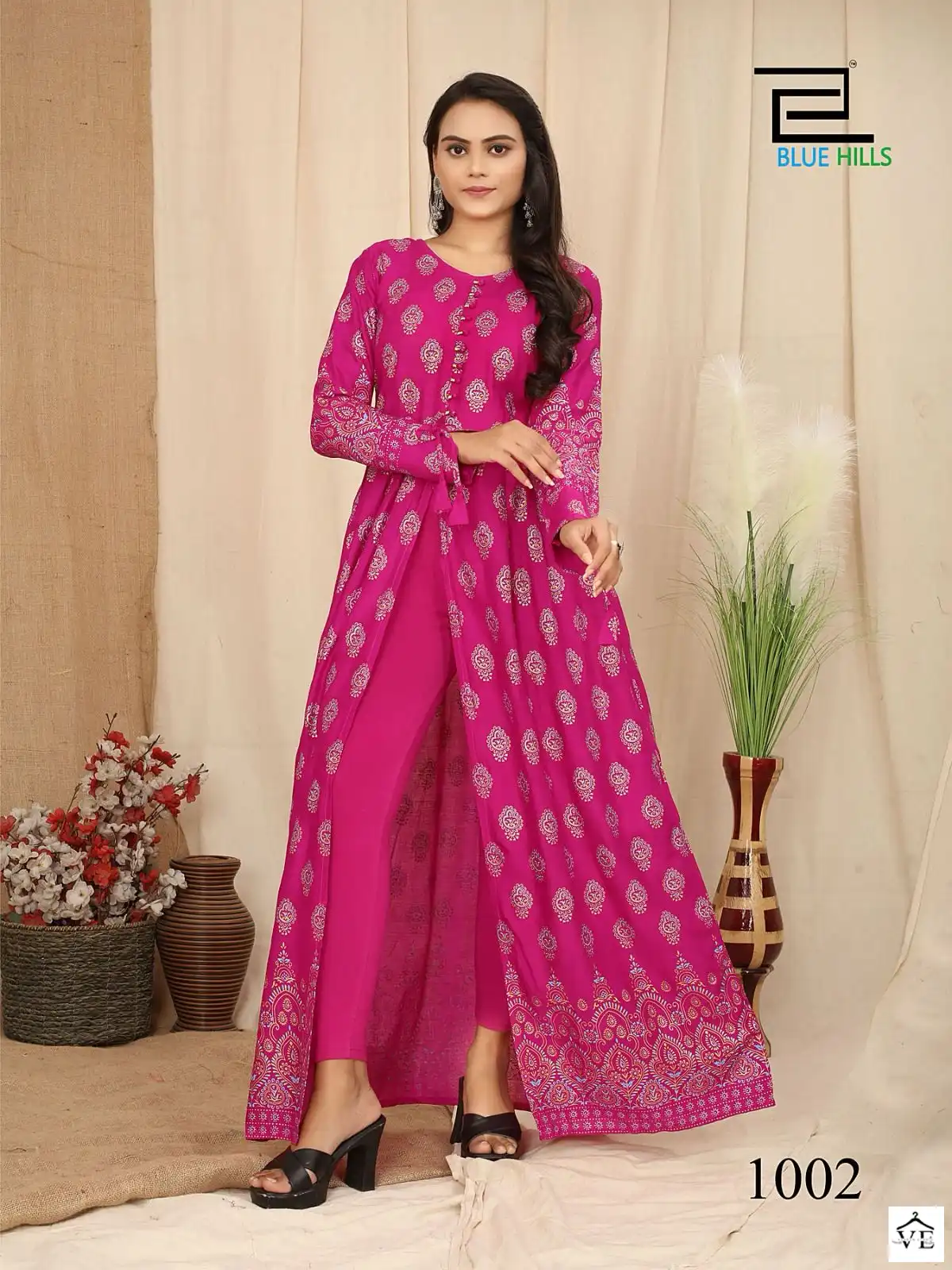 Blue Hills Pushpa Vol 7 Rayon Wholesale Fancy Center Cut Pattern Long Gowns Catalog — Wholesale Kurtis, Blue Hills wholesale from Surat - Gallery Image 3