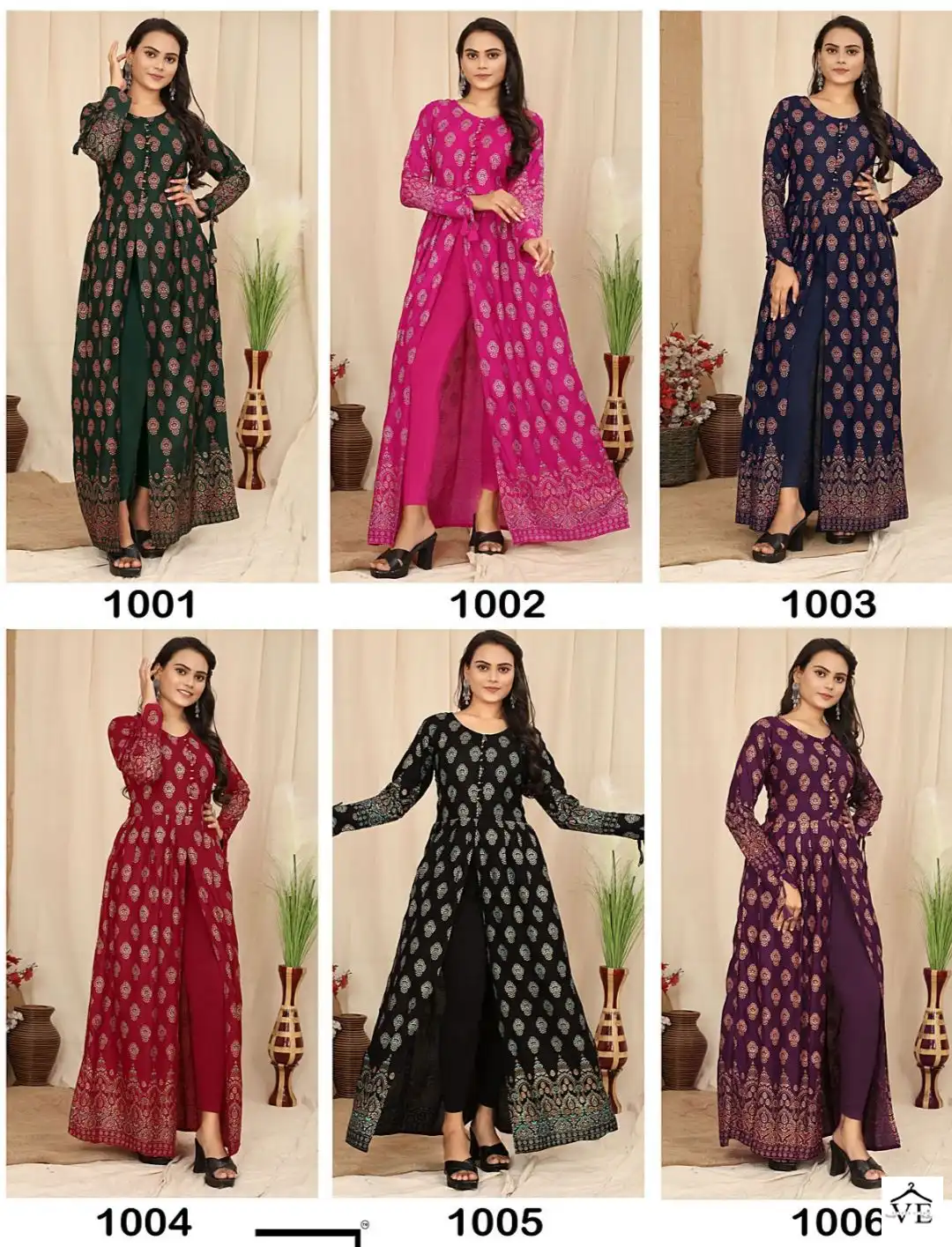 Blue Hills Pushpa Vol 7 Rayon Wholesale Fancy Center Cut Pattern Long Gowns Catalog — Wholesale Kurtis, Blue Hills wholesale from Surat - Gallery Image 8